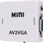 NEXSA AV RCA to VGA Adapter Audio Video Converter,Composite AV to VGA 3.5mm TV Video Playing Adapter 1080p with USB Powe