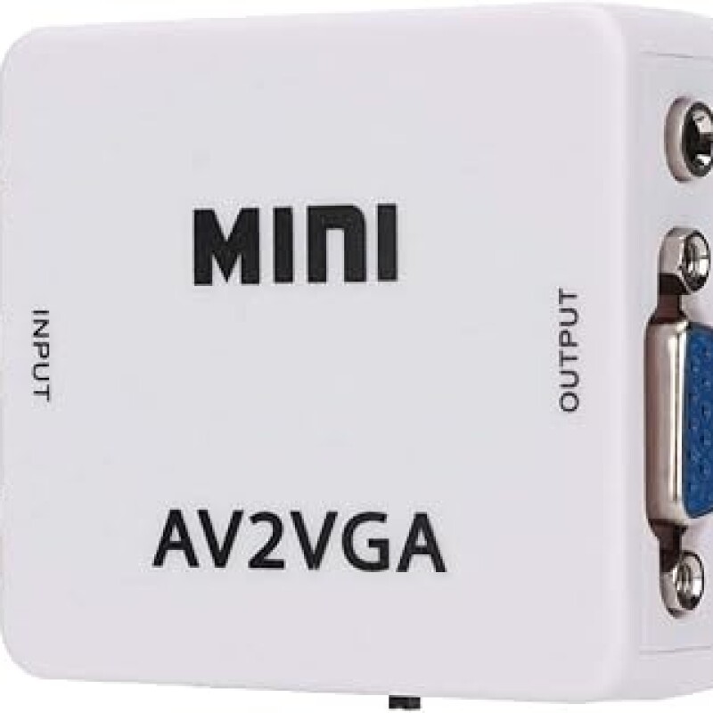 NEXSA AV RCA to VGA Adapter Audio Video Converter,Composite AV to VGA 3.5mm TV Video Playing Adapter 1080p with USB Powe