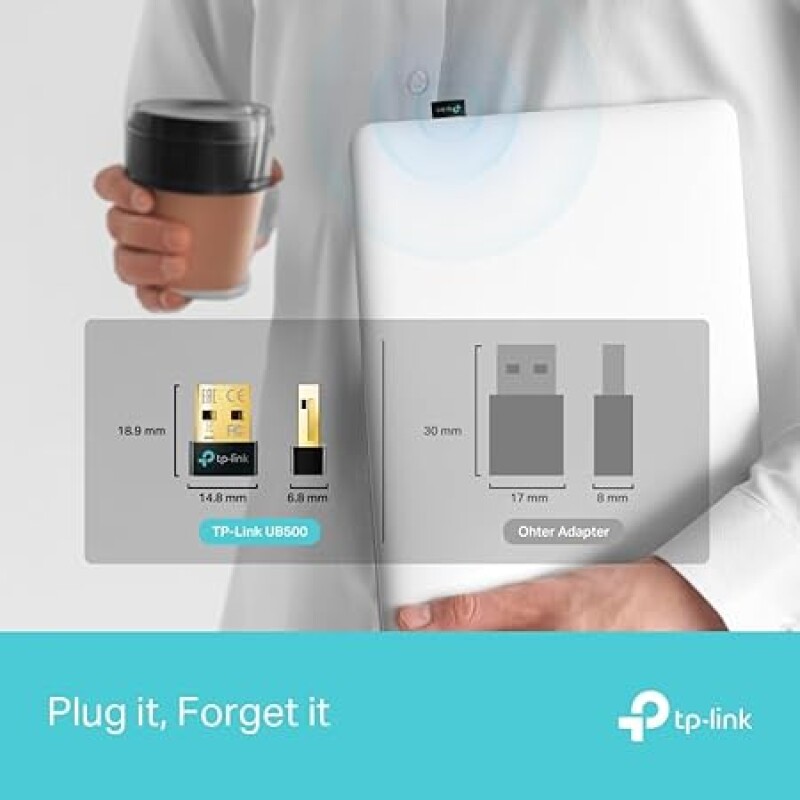 TP-Link USB Bluetooth Adapter for PC, 5.3 Bluetooth Dongle Receiver (UB500)