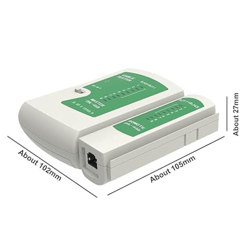 Lan Tester, RJ45 And RJ11 Network Cable Tester With 9V Battery, LED Indicators RJ12 CAT5 CAT 6 UTP Ethernet Lan Cable