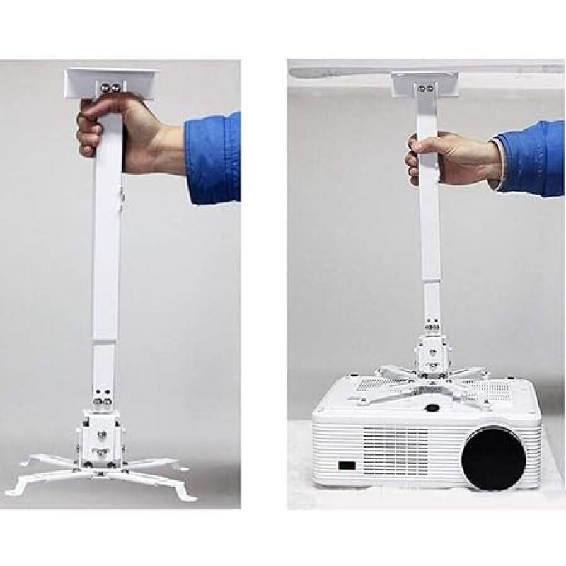 2 Feet Universal Projector Stand Ceiling/Wall Mount Kit Adjustable (12 Inch to 24 Inch Length, Weight Capacity - 50 Kg)